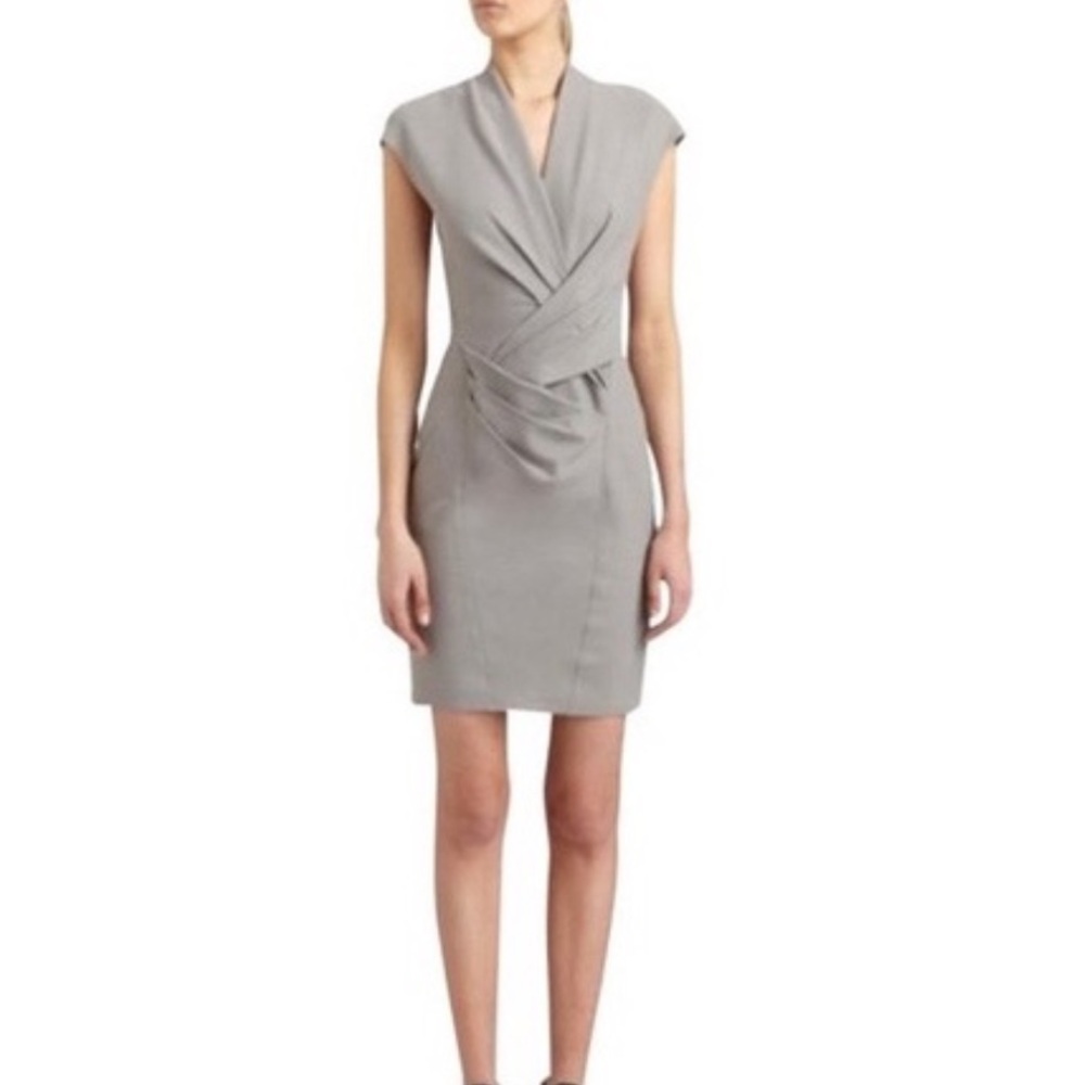 Helmut Lang Sheath Dress Grey Business Casual Work Wear